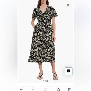 & Other Stories Floral MIDI A-line Dress